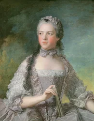 Portrét Adélaïde de France (1732-1800) s vějířem, 1749